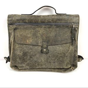 Leather Laptop Document Bag Hand Held Briefcase